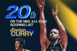 👏恭喜！库里得分榜连升2名 和皮尔斯并列NBA历史第19！